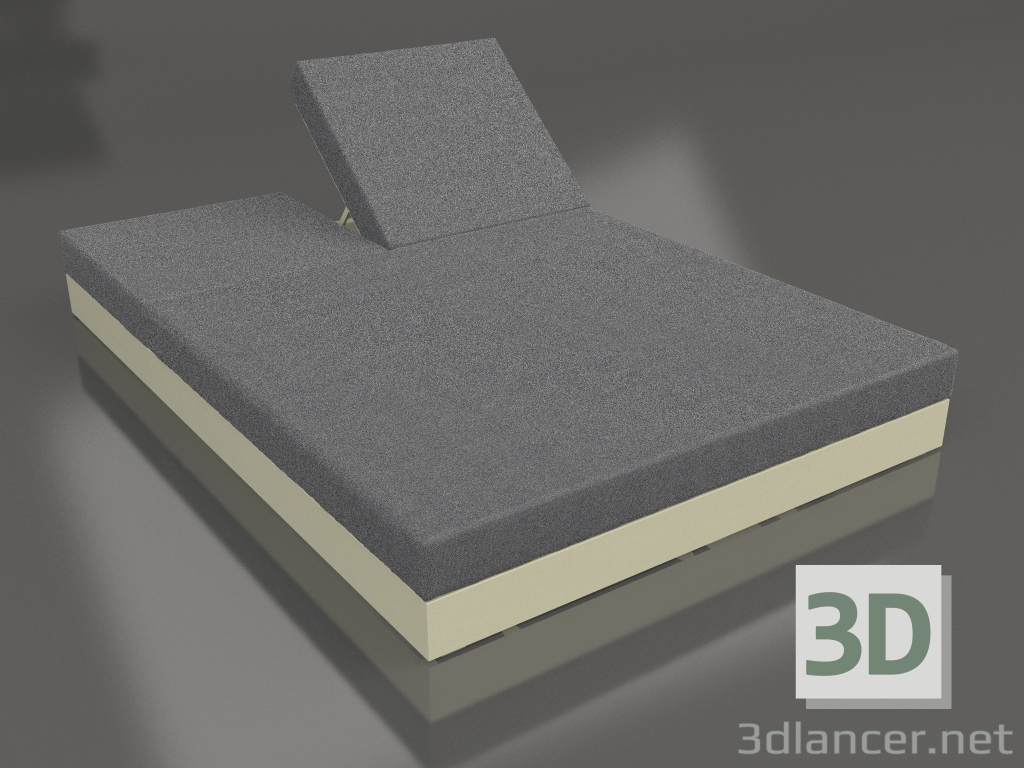 3D modeli Sırtlı Yatak 140 (Altın) - önizleme