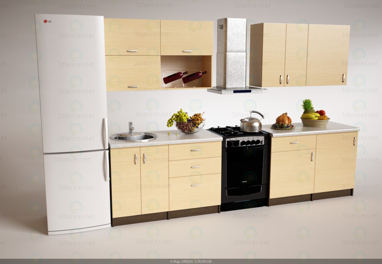 3d Kitchen model buy - render