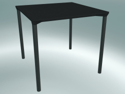 Tavolo MONZA (9203-01 (80x80cm), H 73cm, HPL nero, alluminio, verniciato a polvere nero)