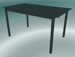Mesa de acero lineal (140 cm, verde oscuro)