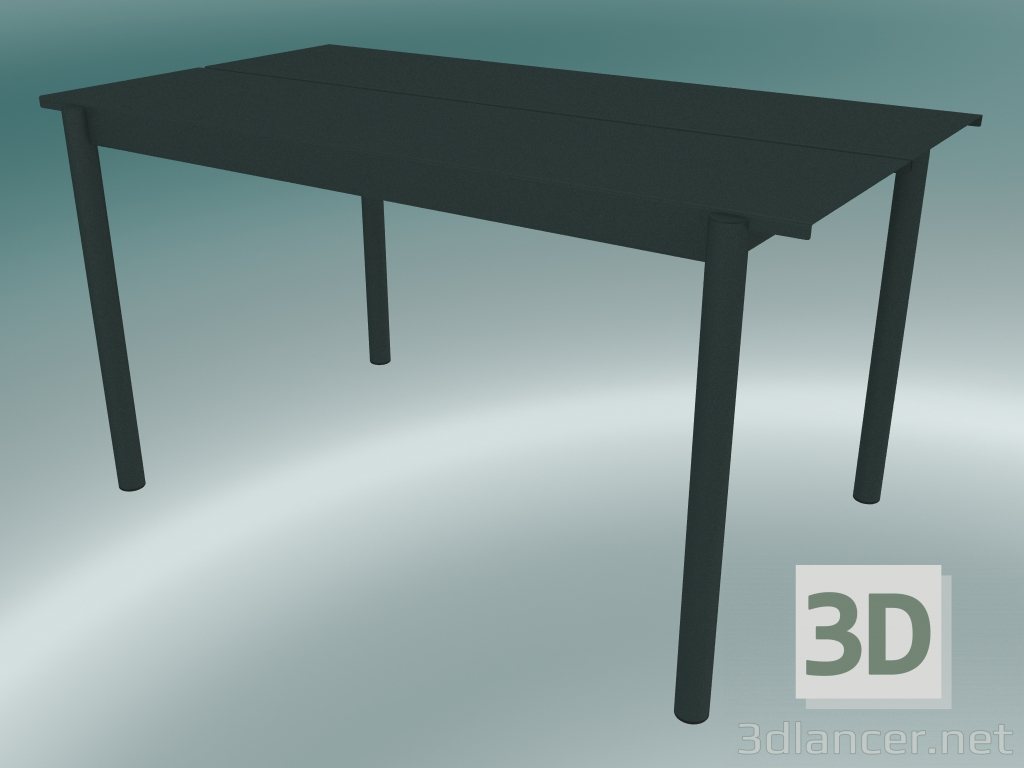 3D modeli Masa Lineer Çelik (140 cm, Koyu Yeşil) - önizleme