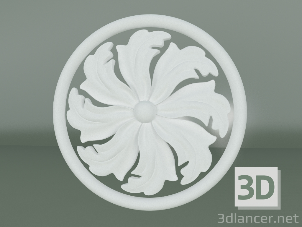 modello 3D Elemento decorativo in stucco ED049 - anteprima