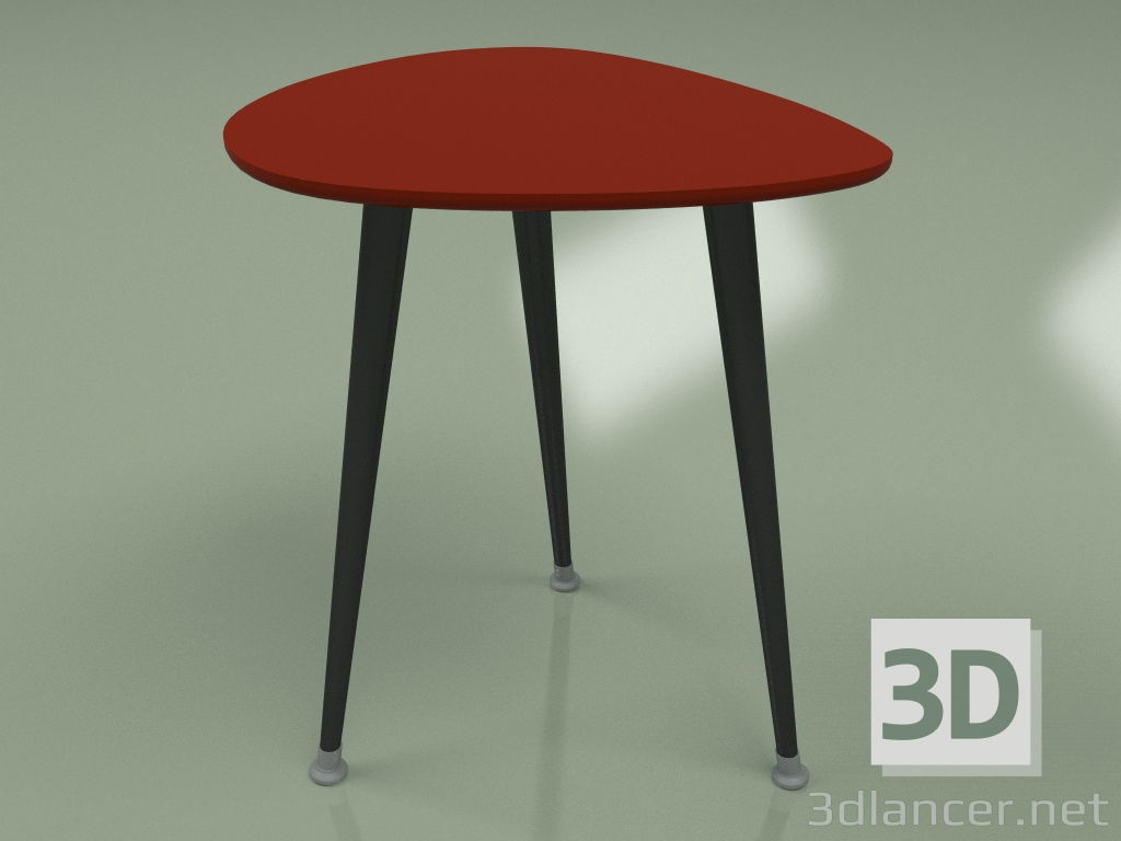 3 डी मॉडल साइड टेबल ड्रॉप (बरगंडी) - पूर्वावलोकन