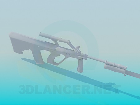 modello 3D Pistola di Submachine - anteprima