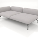 3d model Sofa module 2.5 seater deep with armrest 110 on the left - preview