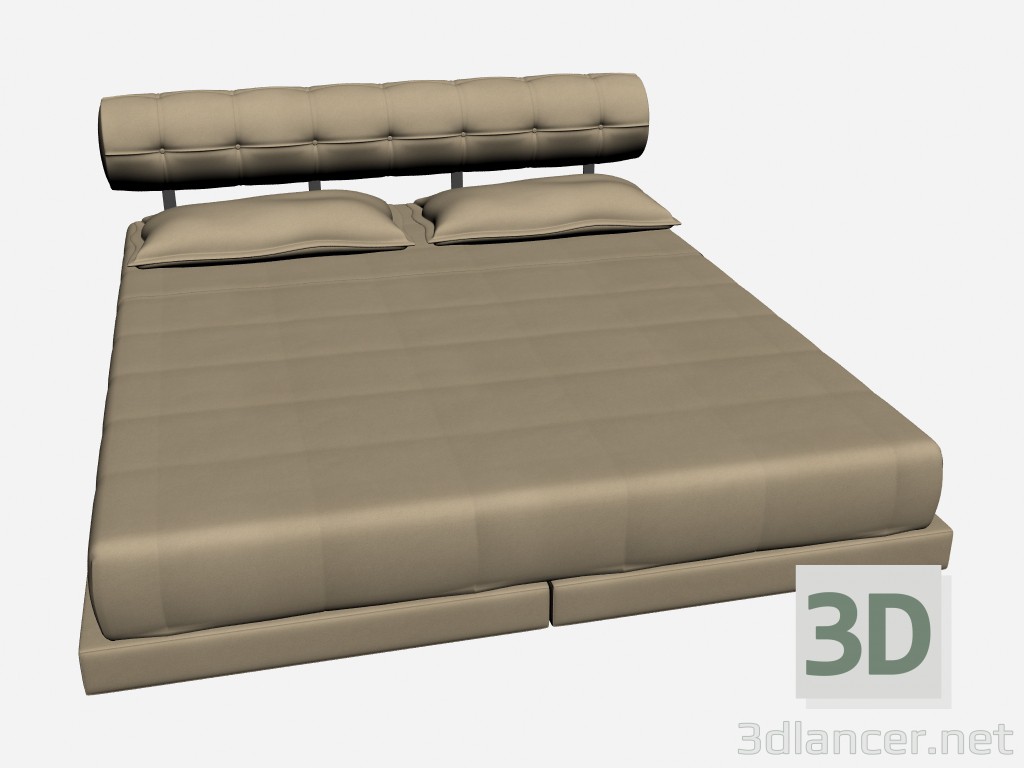 3d model Double bed MOVIE - preview