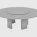 3D Modell Esstisch EDWARD TABLE ROUND (d220xH74) - Vorschau