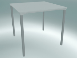Table MONZA (9203-01 (80x80cm), H 73cm, blanc HPL, aluminium, thermolaqué blanc)