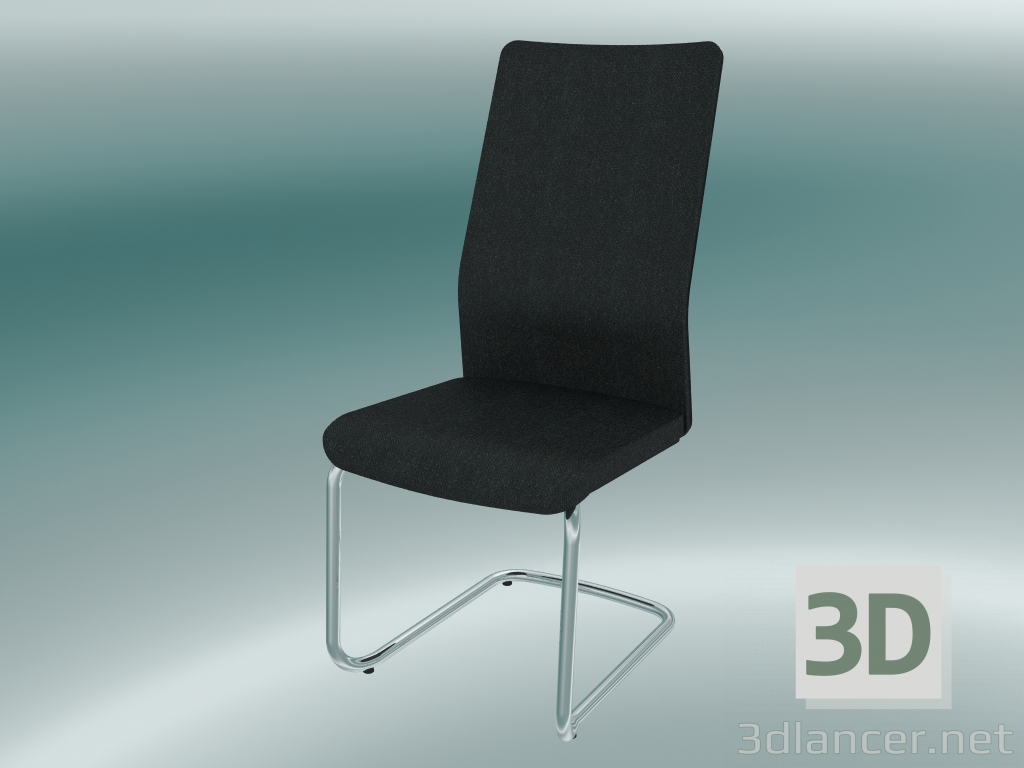 modèle 3D Chaise en porte-à-faux avec dossier haut - preview