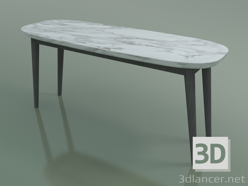 modello 3D Tavolino ovale (247 R, marmo, grigio) - anteprima