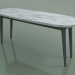 modello 3D Tavolino ovale (247 R, marmo, grigio) - anteprima