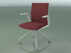 Chair 4807 (4 castors, with front trim - fabric, V12)