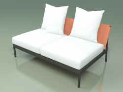 Central sofa module 006 (Metal Smoke, Batyline Orange)