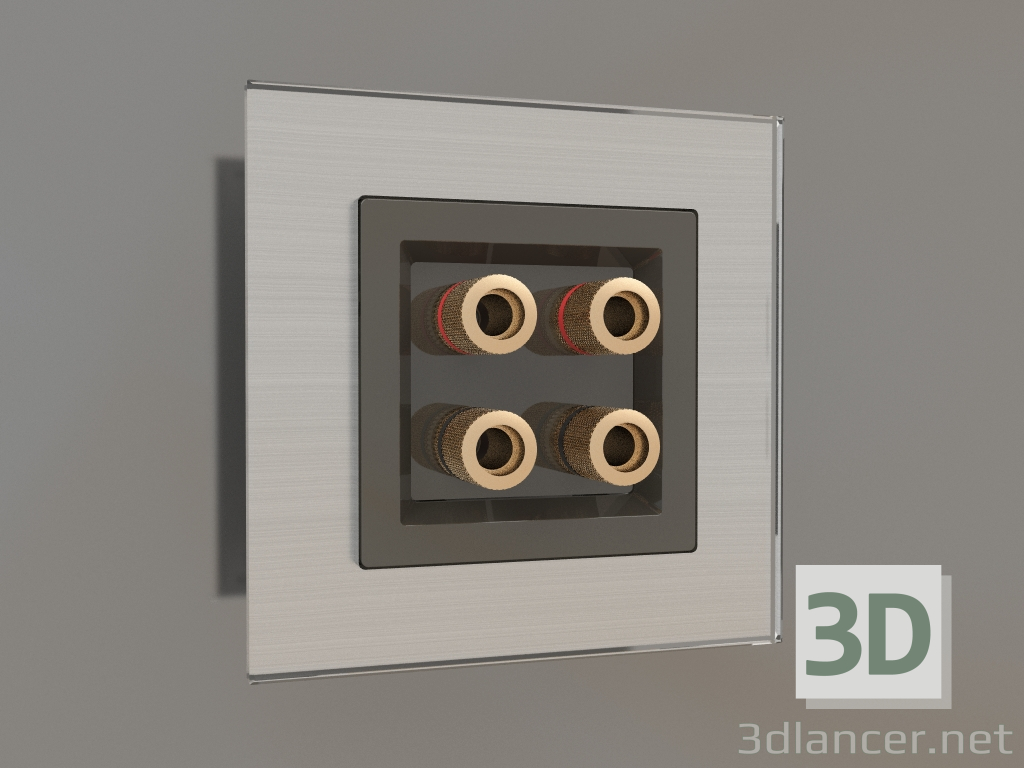 modello 3D Presa acustica (grigio-marrone) - anteprima