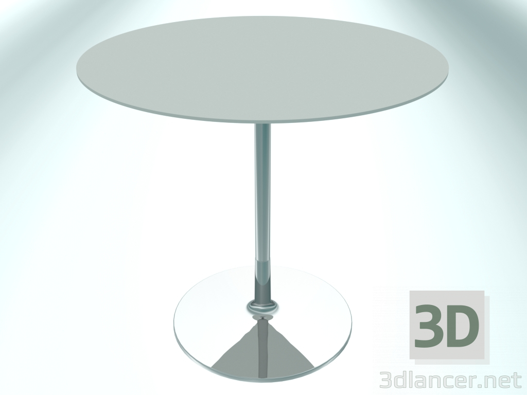 modello 3D Tavolo da ristorante rotondo (RR20 cromato EPO1, Ø800 mm, H740 mm, base rotonda) - anteprima