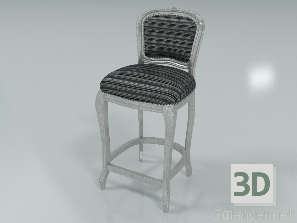 3D Modell Hocker mit Beinstütze (Art. 12512) - Vorschau