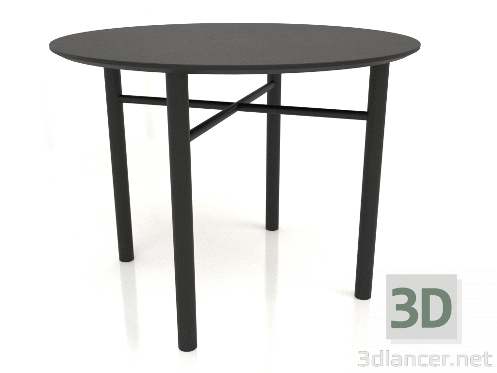 3D modeli Yemek masası DT 02 (seçenek 1) (D=1000x750, ahşap siyah) - önizleme