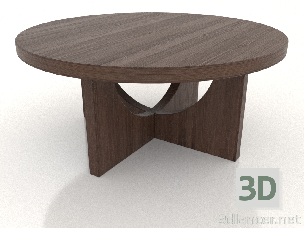 3d model Coffee table 900 mm (dark walnut) - preview