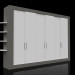 3d модель Гардеробный шкаф анимированный 600х4000х2700мм – превью