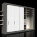 3d модель Гардеробный шкаф анимированный 600х4000х2700мм – превью