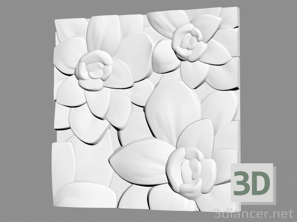 Modelo 3d Painel de parede de gesso (artigo 162) - preview