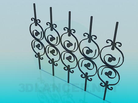 3d model Element of the fence - preview