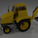 3d Трактор (+отвал, ковш, прицеп) модель купить - ракурс