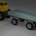 Traktor (+ Schaufel, Schaufel, Anhänger) 3D-Modell kaufen - Rendern
