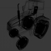 Traktor (+ Schaufel, Schaufel, Anhänger) 3D-Modell kaufen - Rendern