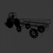 3d Tractor (+ blade, bucket, trailer) model buy - render