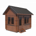 3d wooden house made of profiled beam h3,9х4x2,5 m модель купити - зображення