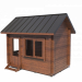 3d wooden house made of profiled beam h3,9x4x2,5 m model buy - render