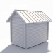 casa de madera de viga perfilada h3,9x4x2,5 m 3D modelo Compro - render