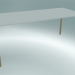 modèle 3D Table MONZA (9208-01 (80x180cm), H 73cm, blanc HPL, aluminium, plaqué frêne naturel) - preview