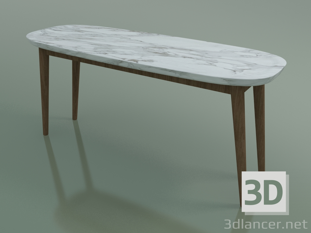 modello 3D Tavolino ovale (247 R, marmo, naturale) - anteprima