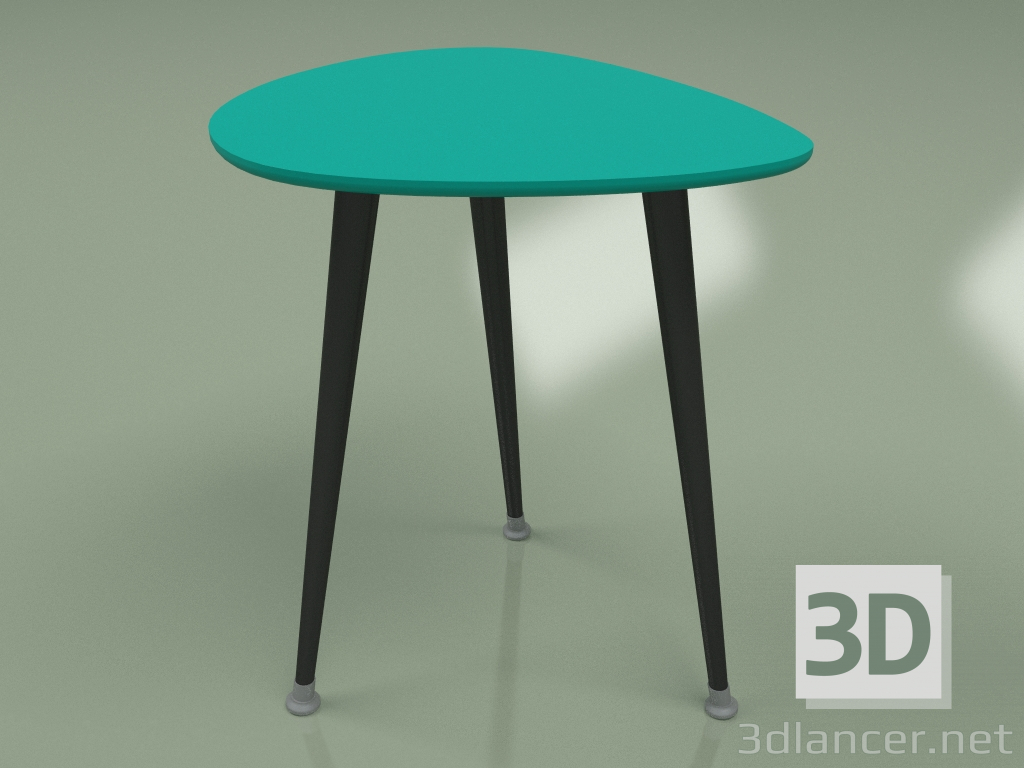 3d модель Приставний столик Крапля (бірюзова) – превью
