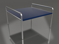 Coffee table 76 with an aluminum tabletop (Night blue)