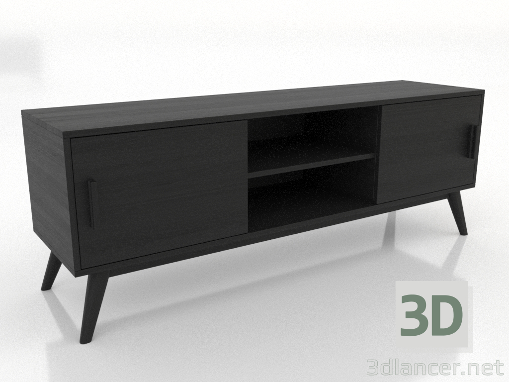 3d model Mueble de TV 1 1500 mm (negro RAL 9005) - vista previa 3d model Mueble de TV 1 1500 mm (negro RAL 9005) - vista previa