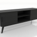 3d model Mueble de TV 1 1500 mm (negro RAL 9005) - vista previa