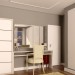 3d model Dressing table with mirror and wardrobe - preview