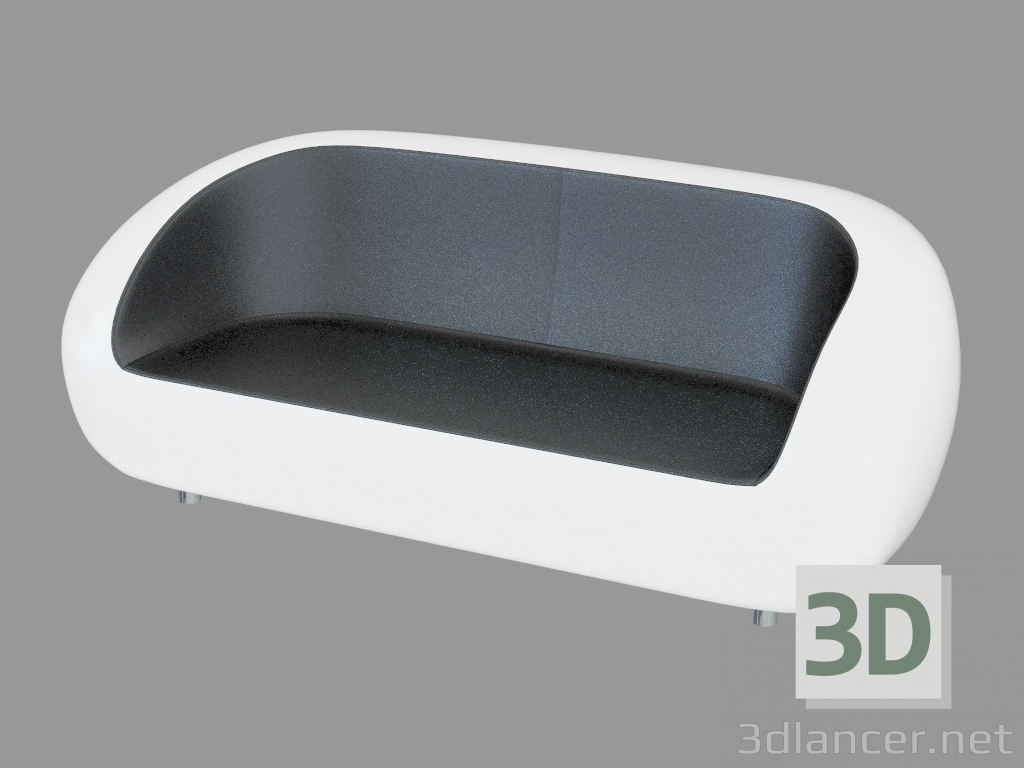 3 डी मॉडल चमड़े के सोफे स्कूप - पूर्वावलोकन