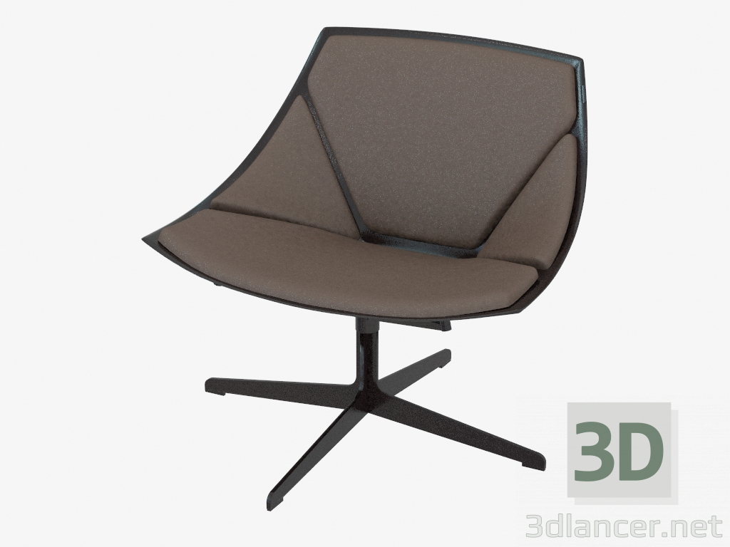 3d model El sillón en tapicería de cuero Space JL10 - vista previa