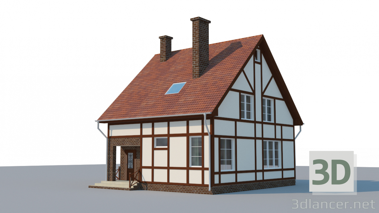 Landhaus 3D-Modell kaufen - Rendern