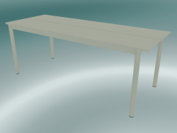 Table Linear Steel (200 cm, blanc cassé)
