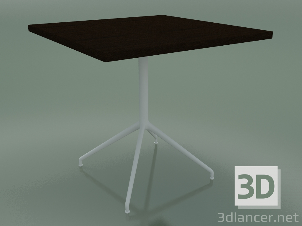 3D Modell Quadratischer Tisch 5755 (H 74,5 - 80 x 80 cm, Wenge, V12) - Vorschau