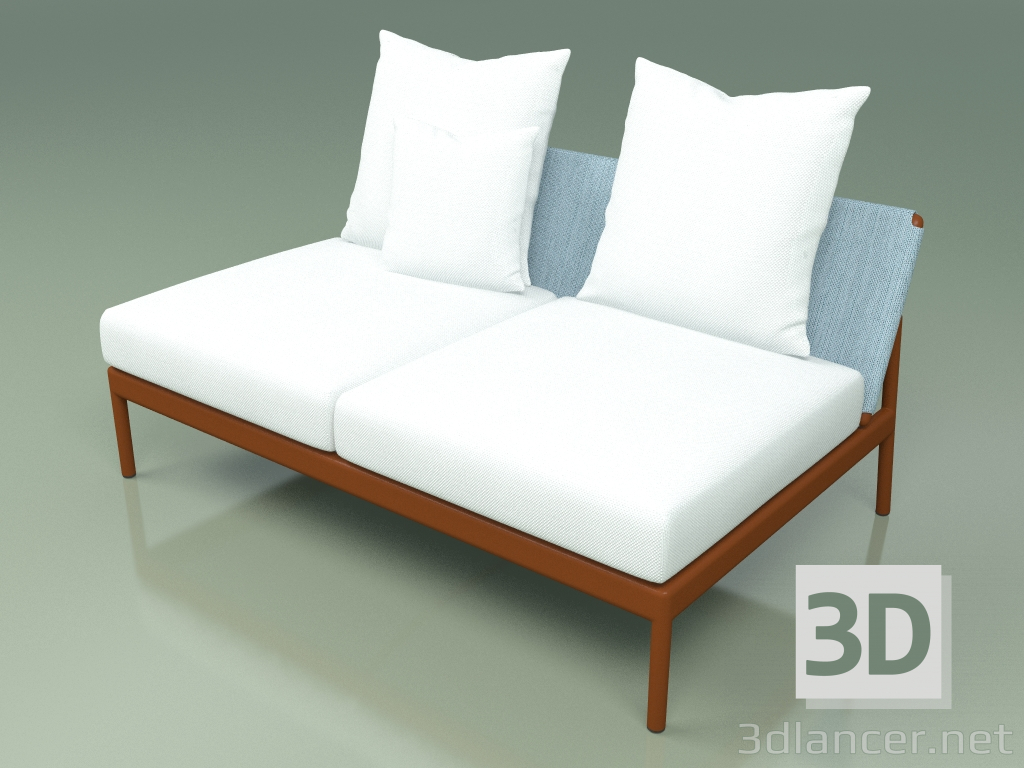 modello 3D Modulo divano centrale 006 (Metal Rust, Batyline Sky) - anteprima