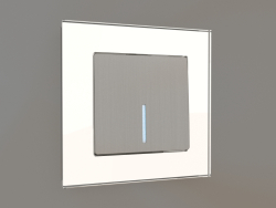 Interrupteur simple illuminé (nickel brossé)