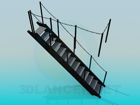 modello 3D Scaletta della nave - anteprima