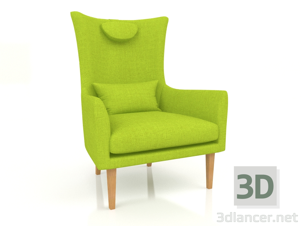 3d model silla alta elegancia - vista previa