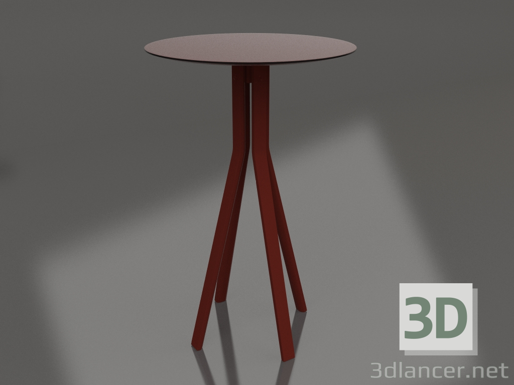 3d model Mesa de bar (rojo vino) - vista previa
